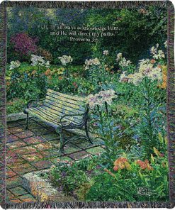 Manta tejida con flecos de Manual Woodworkers & Weavers,