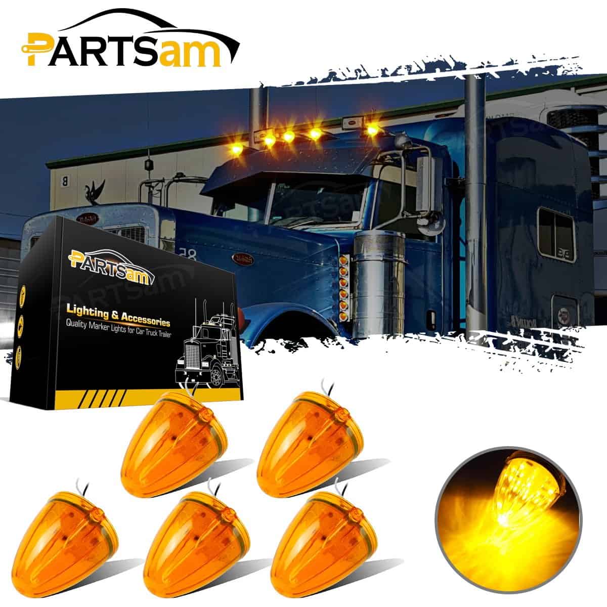 Conjunto de 5 luces superiores LED ámbar para marcador de - Imagen 7