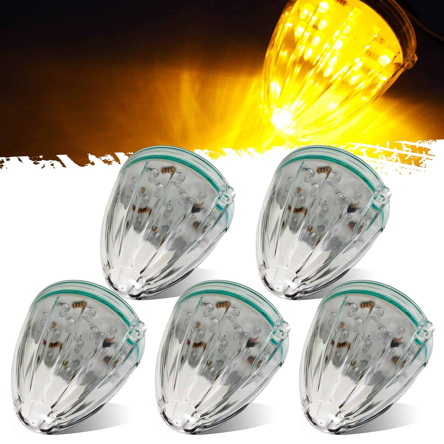 Partsam 5X Luz de Marcador Superior del Techo con 17 LED