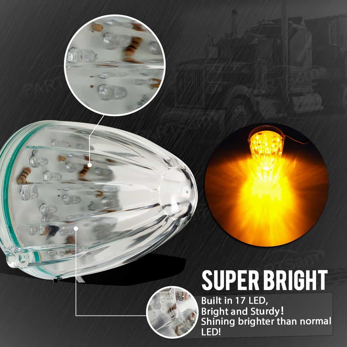 Partsam 5X Luz de Marcador Superior del Techo con 17 LED - Imagen 3
