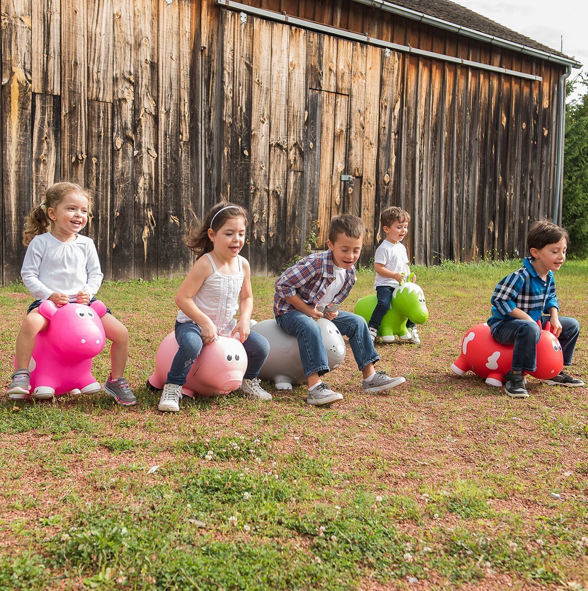 Farm Hoppers Premiado Ternera Rosada Inflable para Niños - Imagen 5