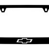 Portaplacas de metal negro con logo de Chevrolet Chevy
