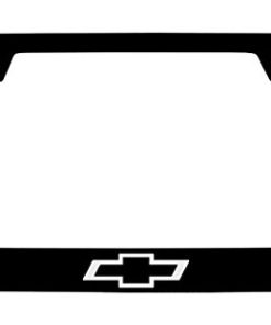 Portaplacas de metal negro con logo de Chevrolet Chevy