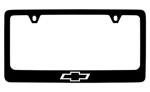 Portaplacas de metal negro con logo de Chevrolet Chevy