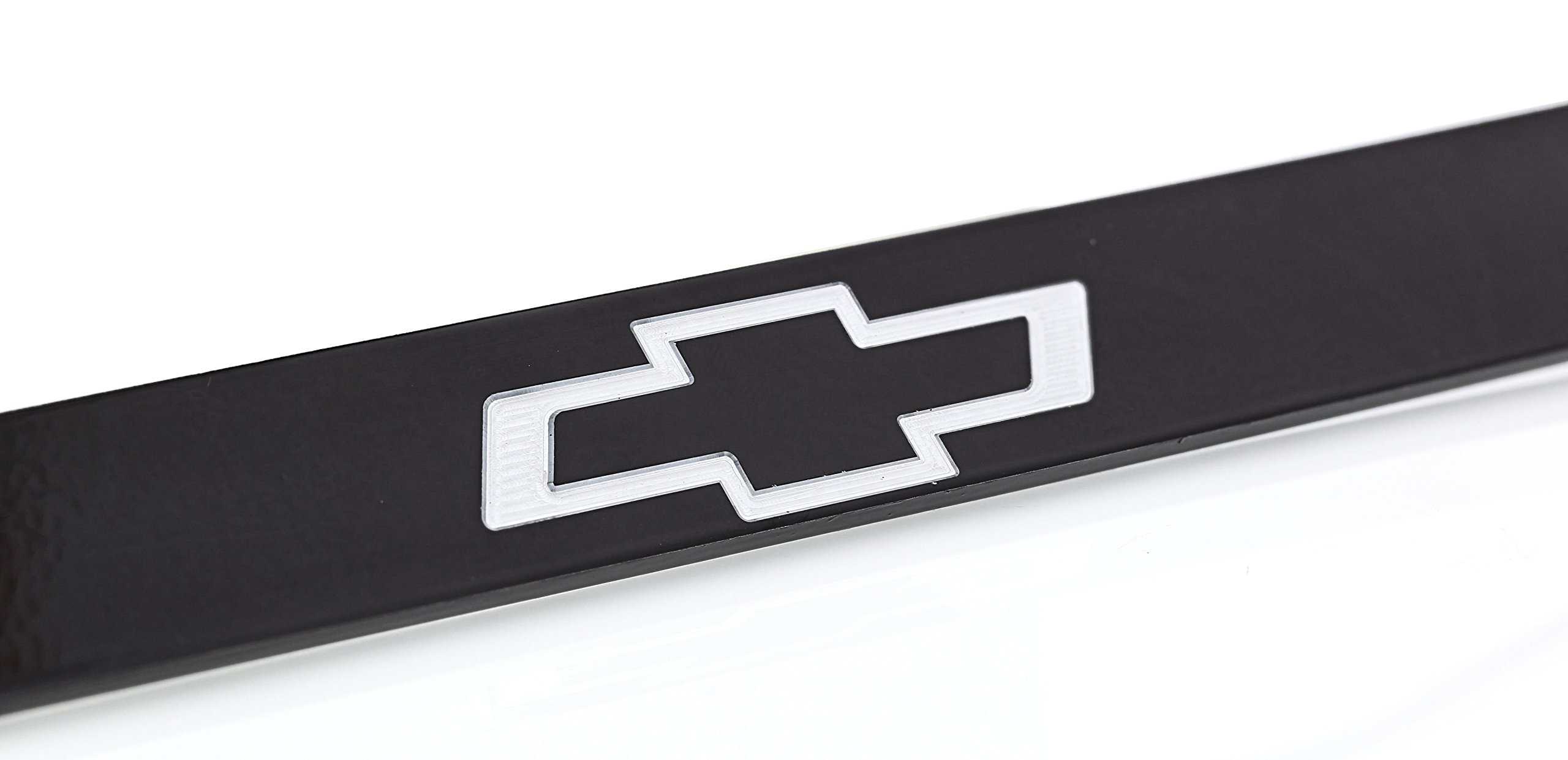 Portaplacas de metal negro con logo de Chevrolet Chevy - Imagen 4