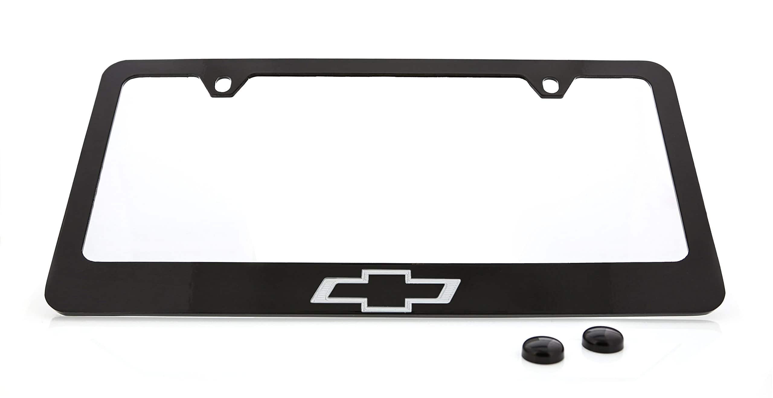 Portaplacas de metal negro con logo de Chevrolet Chevy - Imagen 3