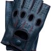 Guantes de Cuero Mitad Dedo sin Dedos para Hombres de