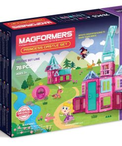 MAGFORMERS Castillo de Princesa 78 Piezas Colores Rosa y