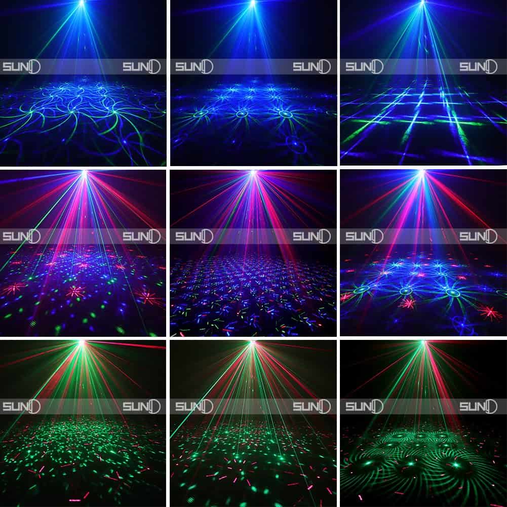 Luces de Fiesta SUNY DJ Iluminación de Escenario 12 Gobos - Imagen 4