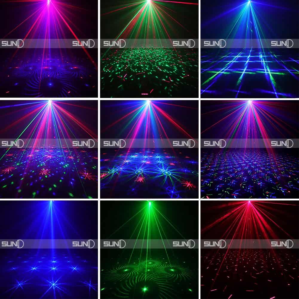 Luces de Fiesta SUNY DJ Iluminación de Escenario 12 Gobos - Imagen 5