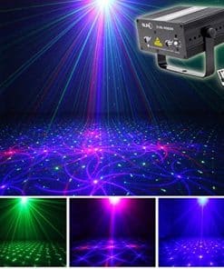 Luces de Escenario SUNY 12 Gobos en Azul Rojo Luz de Fiesta