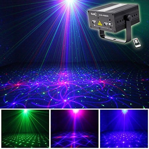 Luces de Escenario SUNY 12 Gobos en Azul Rojo Luz de Fiesta