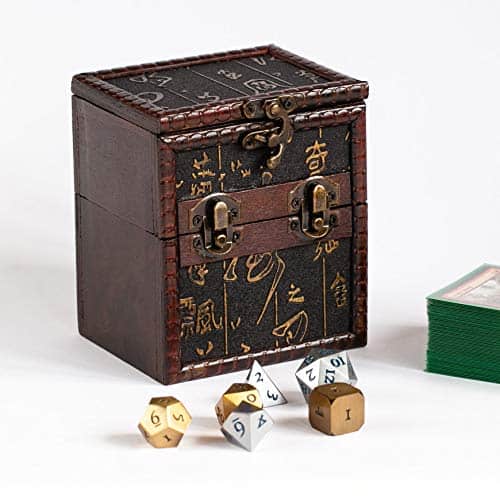 KakapopoTCG Elven Vault (Ancient Runes) Caja de Madera para