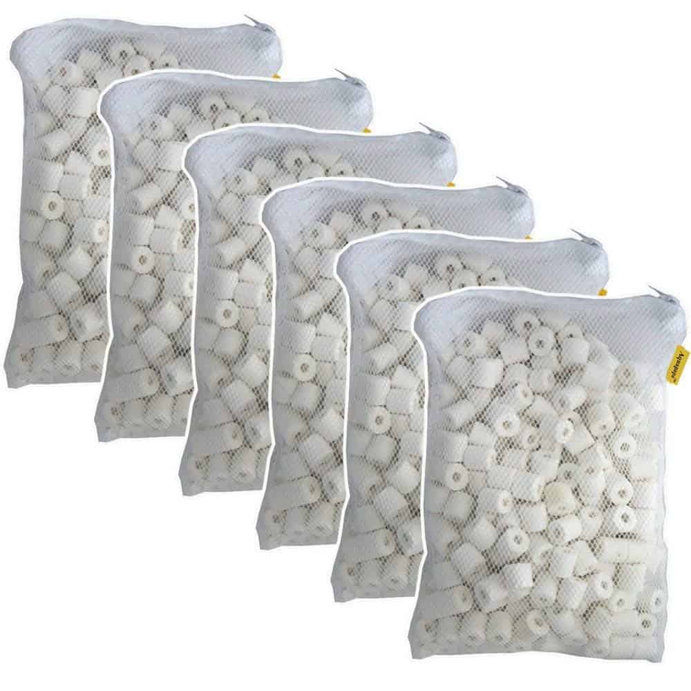 Aquapapa 6 lbs Anillos Biocerámicos Premier para Filtro de