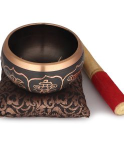 Bowl de Meditación Tibetano Om Mani / Cojín / Martillo (4