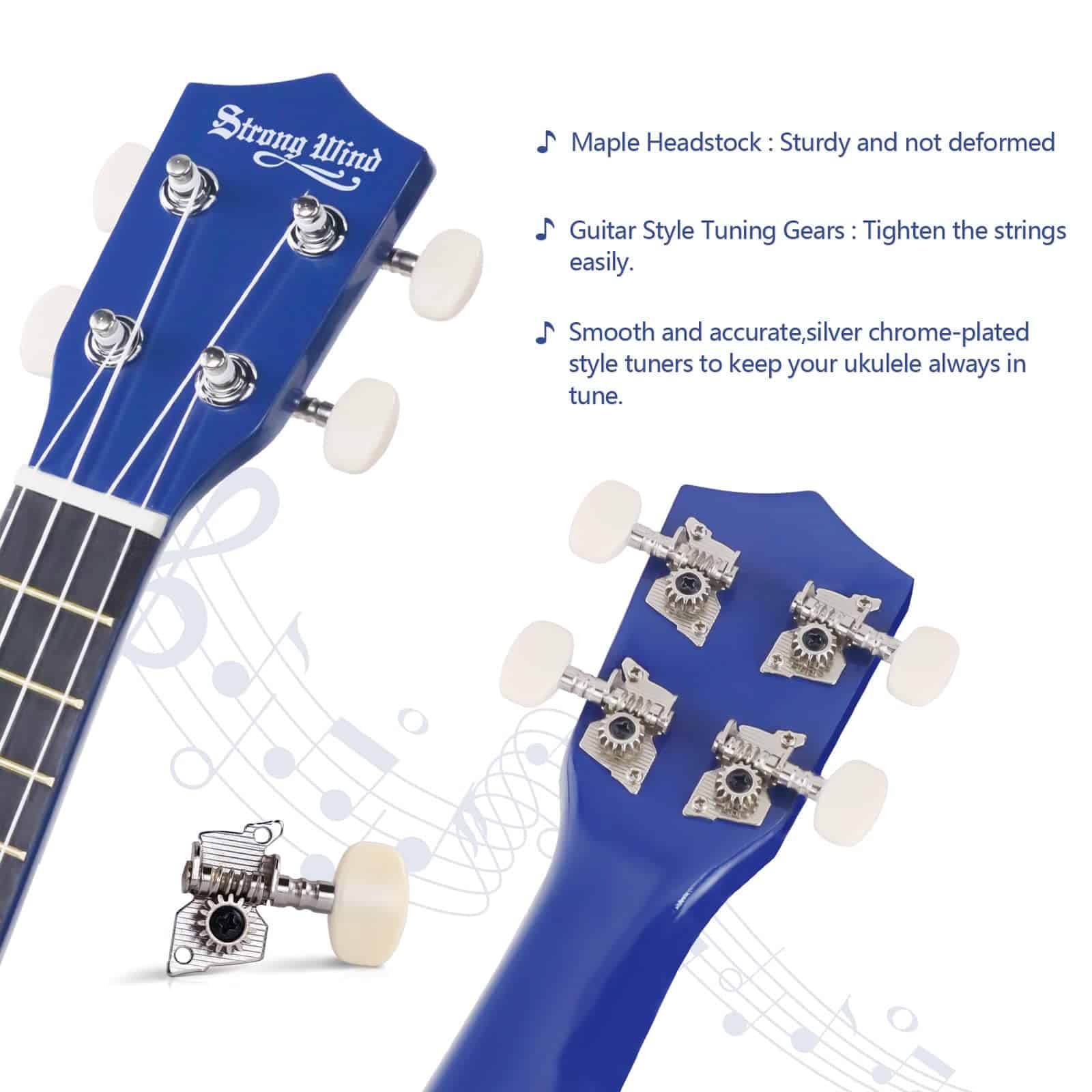 Ukulele Soprano Strong Wind de 21 Pulgadas de Basswood para - Imagen 6