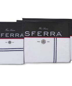 Juego de Sábanas Sferra Grande Hotel - Full - Blanco/Marino