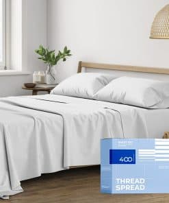 Juego de sábanas 100% algodón egipcio para cama Queen - 400