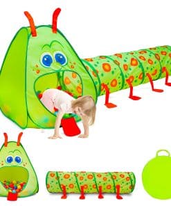 Túnel y Tienda de Juegos para Niños Kiddey Caterpillar | 2