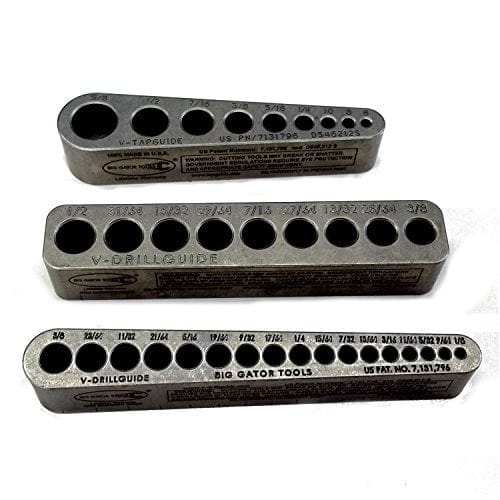 Juego de 3 guías de taladro en V Big Gator Tools STD con 35