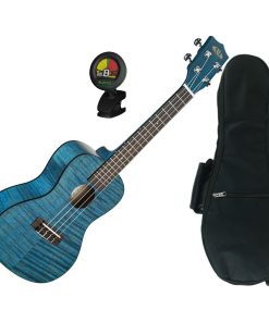 Ukelele Kala KA-CEMB de Caoba Exótica Transparente Azul en