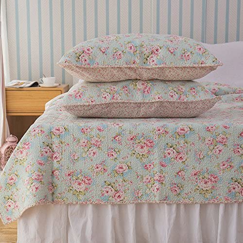 Juego de Colcha Completa Shabby Floral de Marca Brandream, - Imagen 5