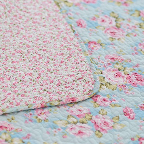 Juego de Colcha Completa Shabby Floral de Marca Brandream, - Imagen 8