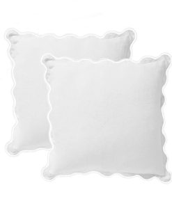 Juego de 2 fundas de euro sólidas 500 hilos 100% algodón