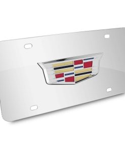 Placa de matrícula de acero inoxidable cromado con nuevo