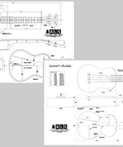 Set de 2 Planos - Ukuleles Concert & Tenor - Impresiones a