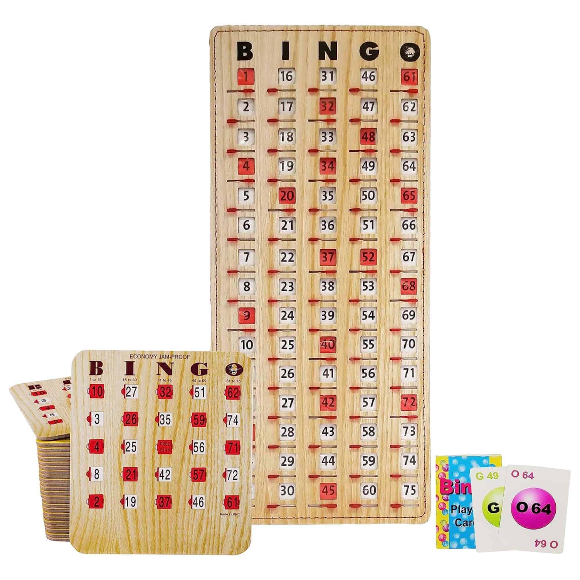 Tarjetas de Bingo MR CHIPS a Prueba de Atascos con Ventanas