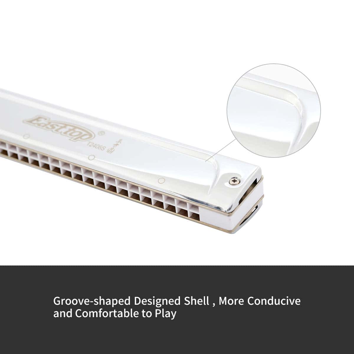 Armónica de Tremolo East top en clave de F, 24 Agujeros - Imagen 6