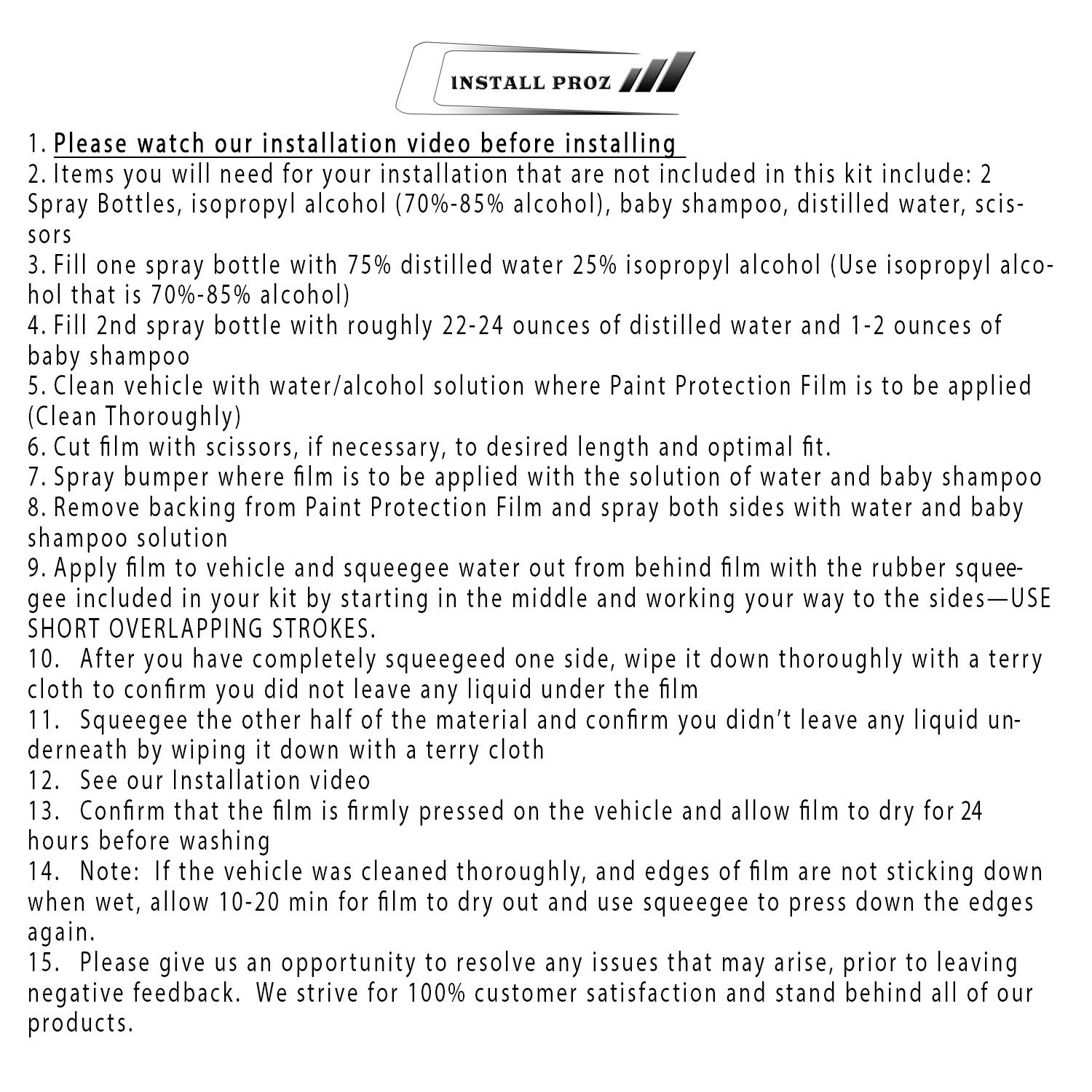 Instal Proz Kit de Protección de Pintura Transparente - Imagen 4