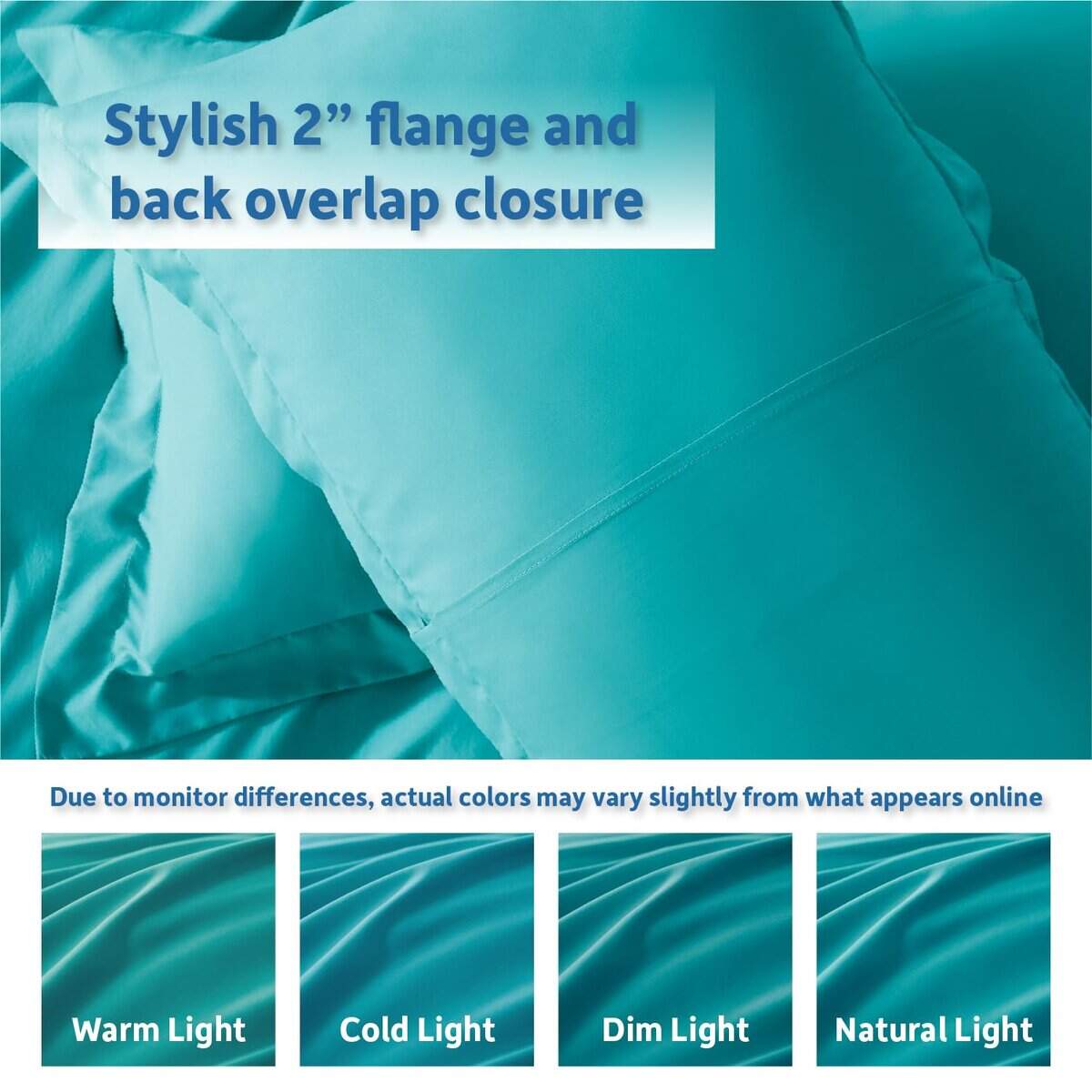 Juego de Funda de Edredón Nestl Teal Tamaño Completo - - Imagen 9