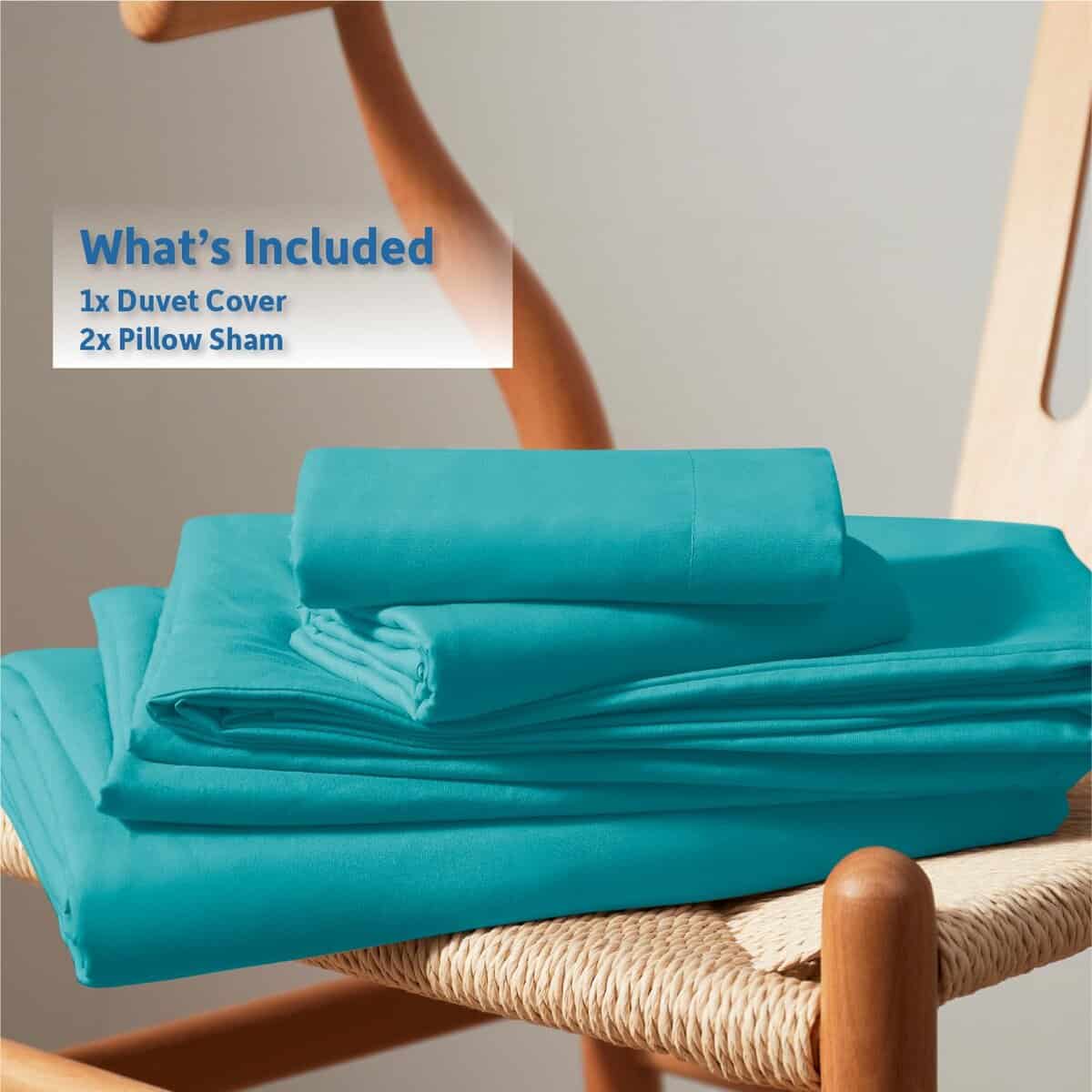 Juego de Funda de Edredón Nestl Teal Tamaño Completo - - Imagen 10