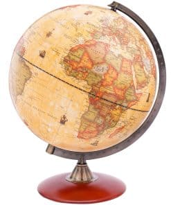 Exerz Globo Antiguo de 12" con Base de Madera - Globo