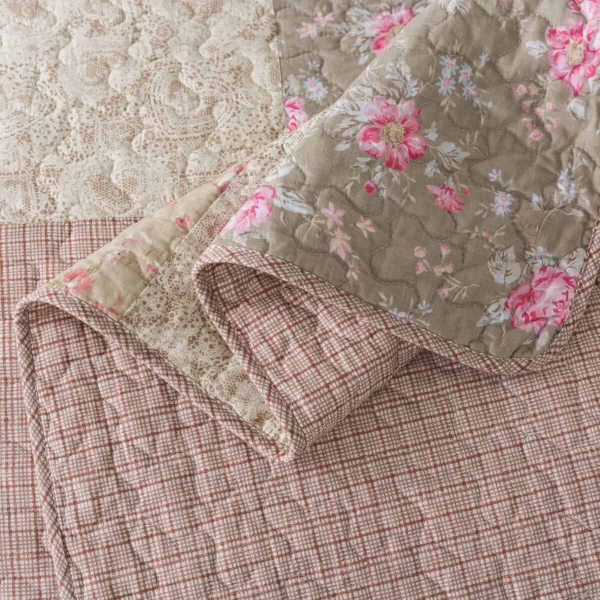 Juego de Colcha Acolchada en Patchwork de Algodón SLPR - Imagen 9