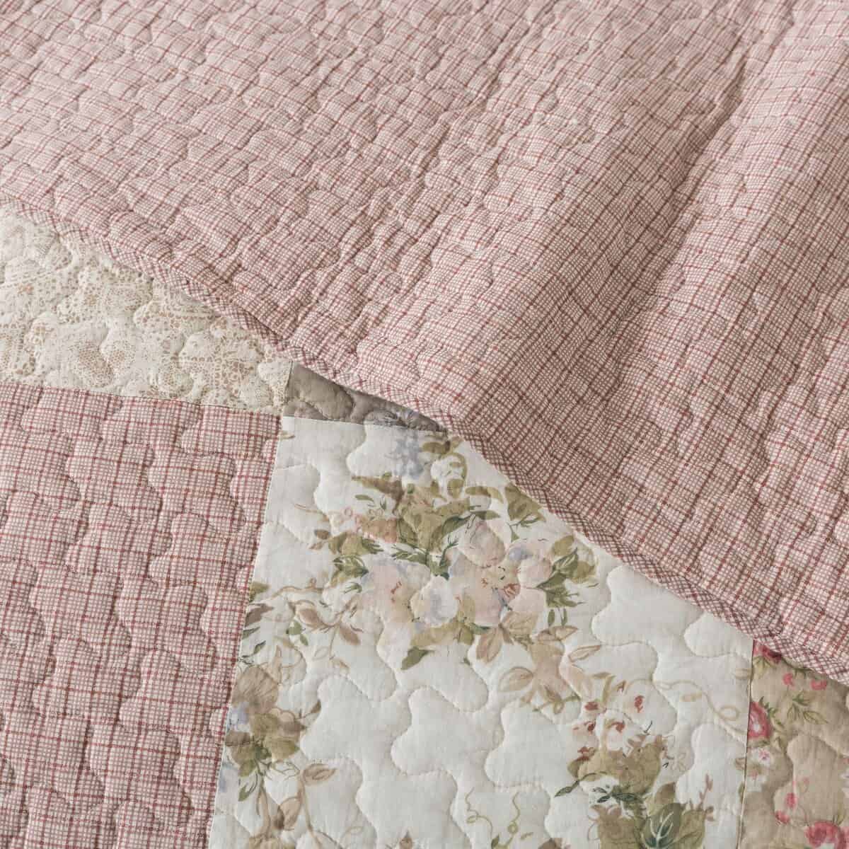 Juego de Colcha Acolchada en Patchwork de Algodón SLPR - Imagen 8