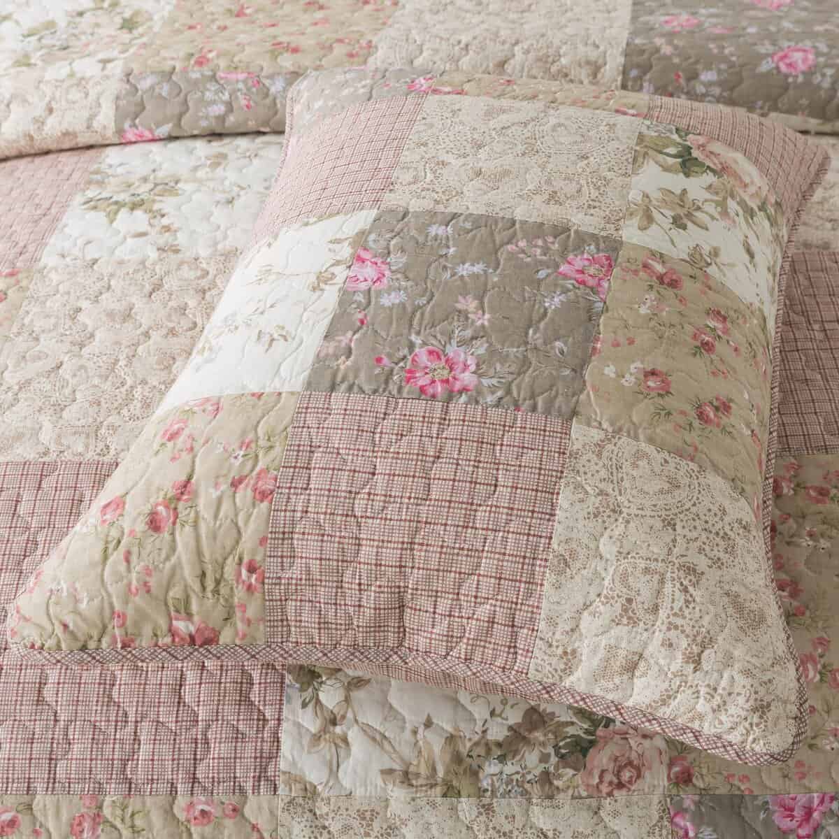 Juego de Colcha Acolchada en Patchwork de Algodón SLPR - Imagen 6
