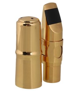 Boquilla de Saxofón Soprano B-Flat Yibuy #6 de Latón Dorado