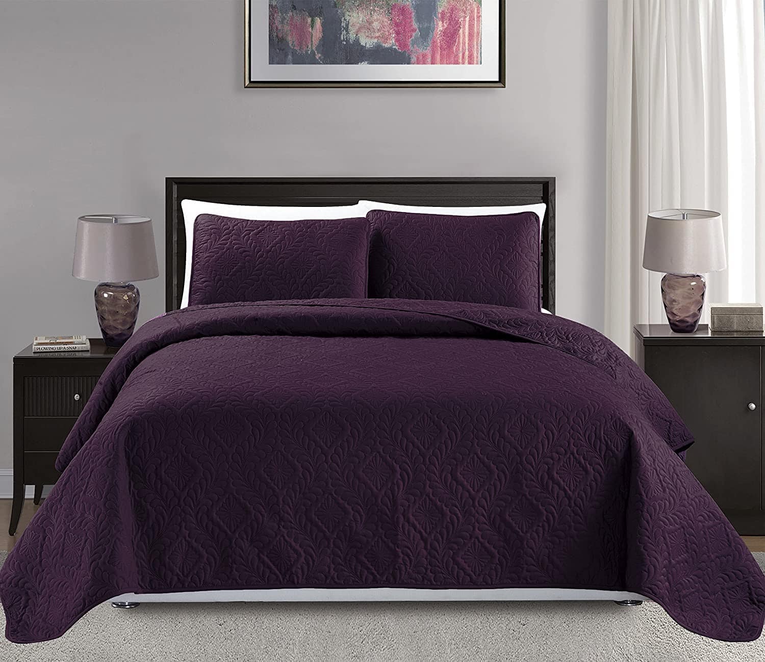 Colcha de cama de diamantes Mk Collection Bed-Cover de