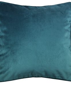 Funda de cojín decorativa de terciopelo color teal