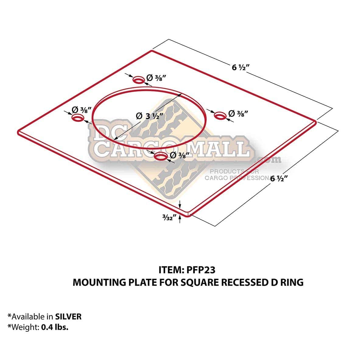 Cuatro Anillos encastrados de amarre con D, Anclas de - Imagen 6