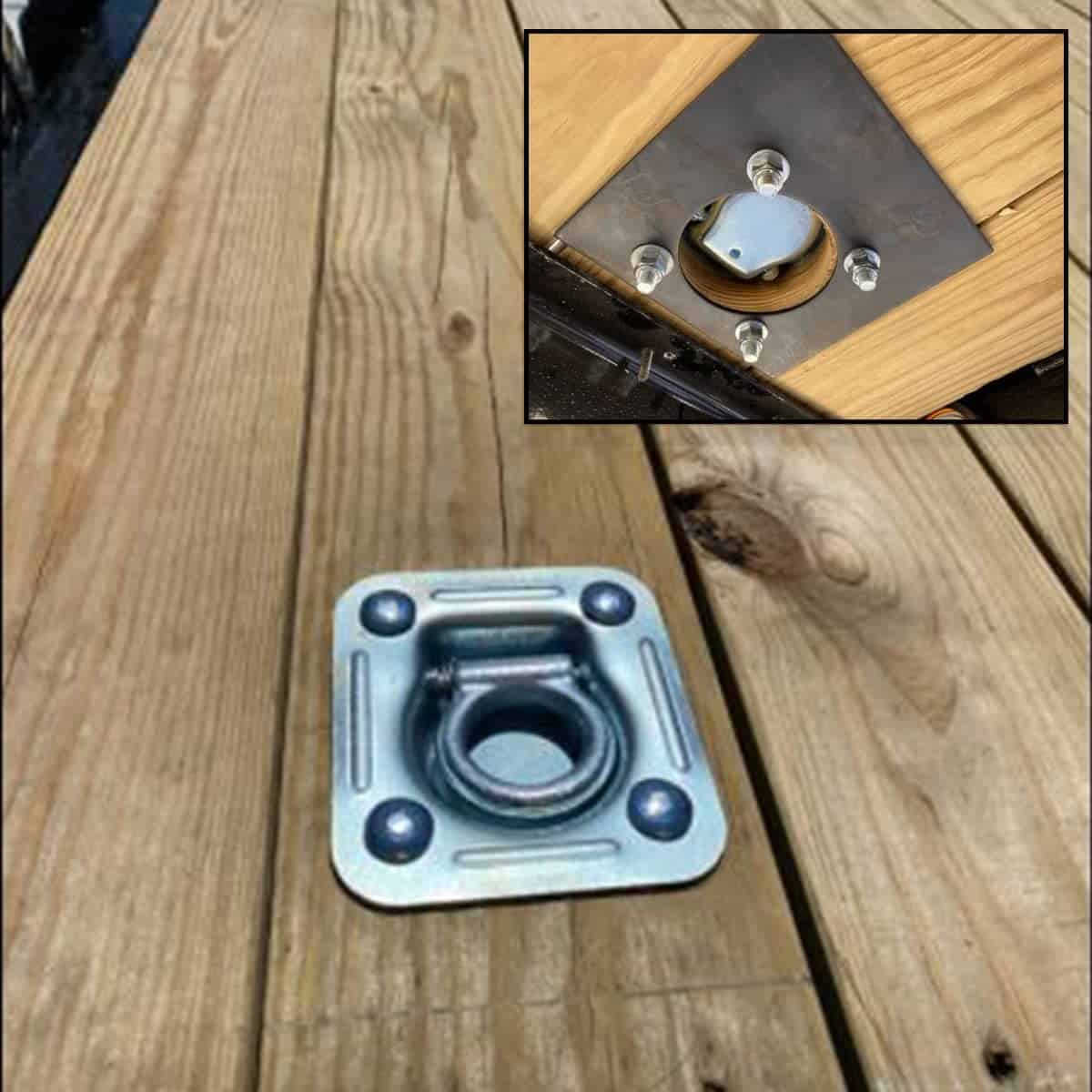 Cuatro Anillos encastrados de amarre con D, Anclas de - Imagen 9