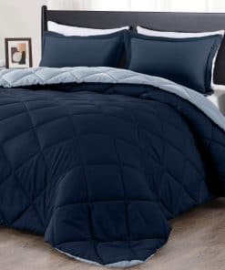 Juego de Edredón Queen downluxe - Azul y Zafiro Edredón