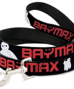 Correa para Perro Baymax Poses Negro Blanco Rojo 4 Pies de