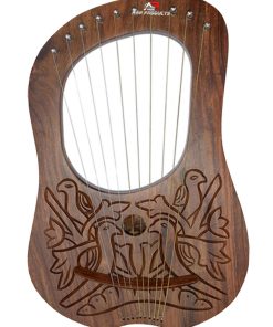 Arpa Lira AAR de 10 Cuerdas de Madera de Rosa con Estuche y