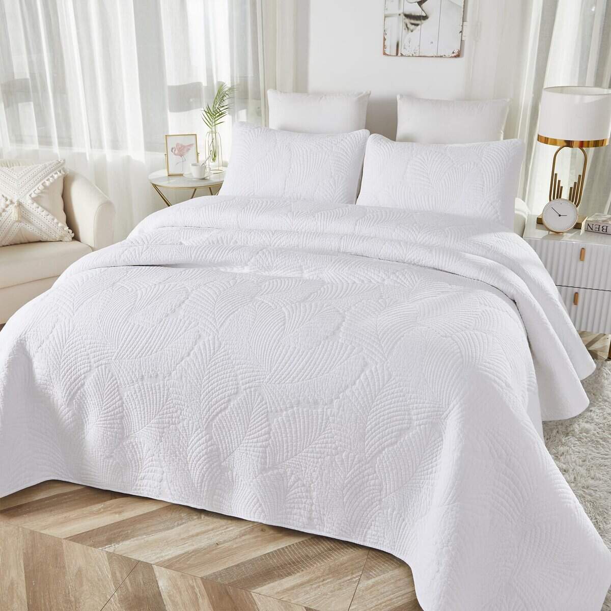 Juego de edredón de lujo de algodón de marca Brandream para - Imagen 5