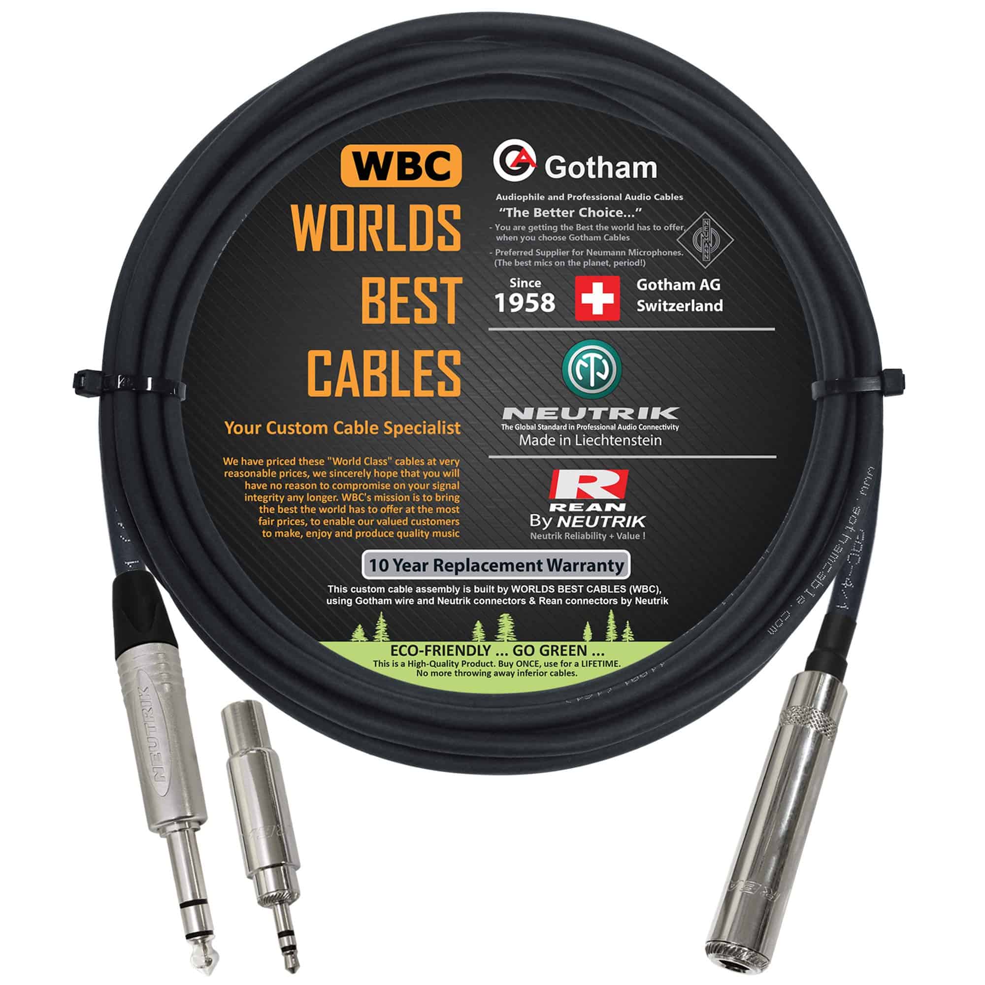 Cable de Extensión de Audífonos Estéreo Cuádruple Gotham