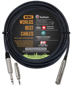 Cable de extensión para audífonos estéreo cuádruple de 20